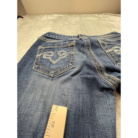 ReRock For Express Barely Bootcut Womens Jeans Size 6 Medium Wash Denim 29x32 - Picture 9 of 14